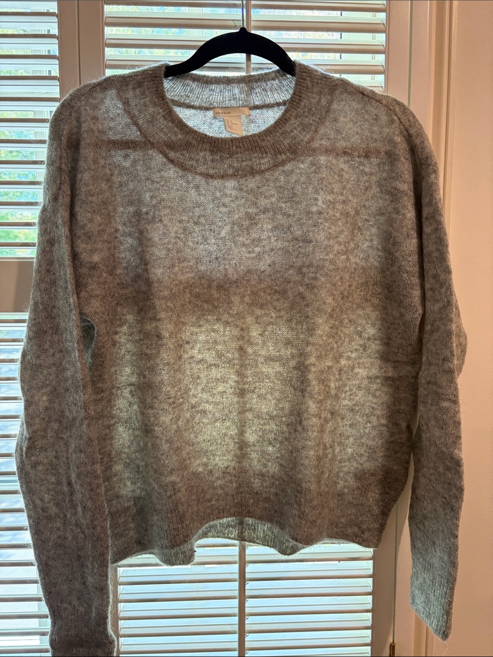 H&M Cozy Grey Mohair Crewneck Women's Sweater